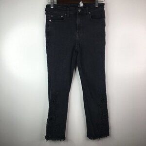Free People #61855-16515125 Black Skinny Jeans W26